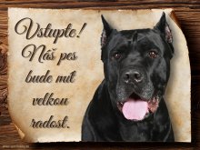 Cedulka Cane corso - Vstupte