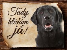 Cedulka Labrador retrívr - Tady hlídám já!